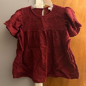 2/$12 bundle- Lularoe Maddy flutter sleeve smock top - small